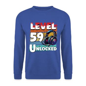 Gaming Birthday Level 69 Unlocked Gamer - Unisex Sweatshirt - royal blue - Front - Alina (178cm) & Michal (187cm)
