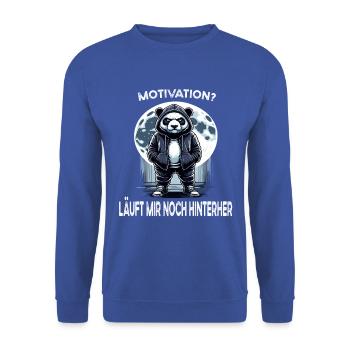 I hate people morning grouch in the office funny - Unisex Sweatshirt - royal blue - Front - Alina (178cm) & Michal (187cm)