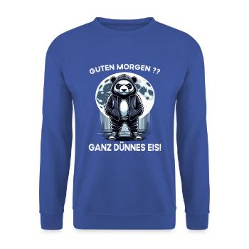 I hate people morning grouch in the office funny - Unisex Sweatshirt - royal blue - Front - Alina (178cm) & Michal (187cm)