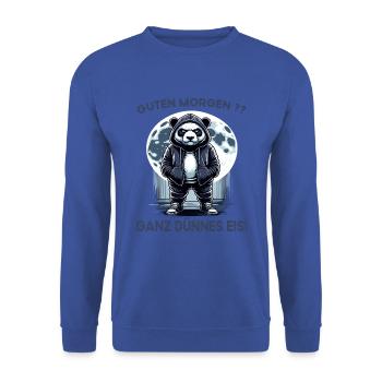 I hate people morning grouch in the office funny - Unisex Sweatshirt - royal blue - Front - Alina (178cm) & Michal (187cm)