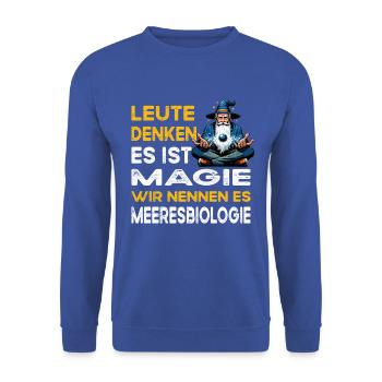 People Thinking Magic Marine Biology Marine Biologist - Unisex Sweatshirt - royal blue - Front - Alina (178cm) & Michal (187cm)