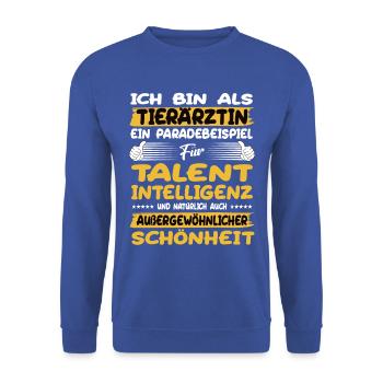 veterinarian a prime example of talent - Unisex Sweatshirt - royal blue - Front - Alina (178cm) & Michal (187cm)