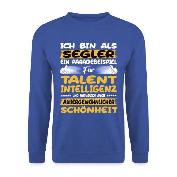 Les marins, un excellent exemple de voile - Sweat-shirt Unisexe - bleu royal - Devant - Alina (178cm) & Michal (187cm)