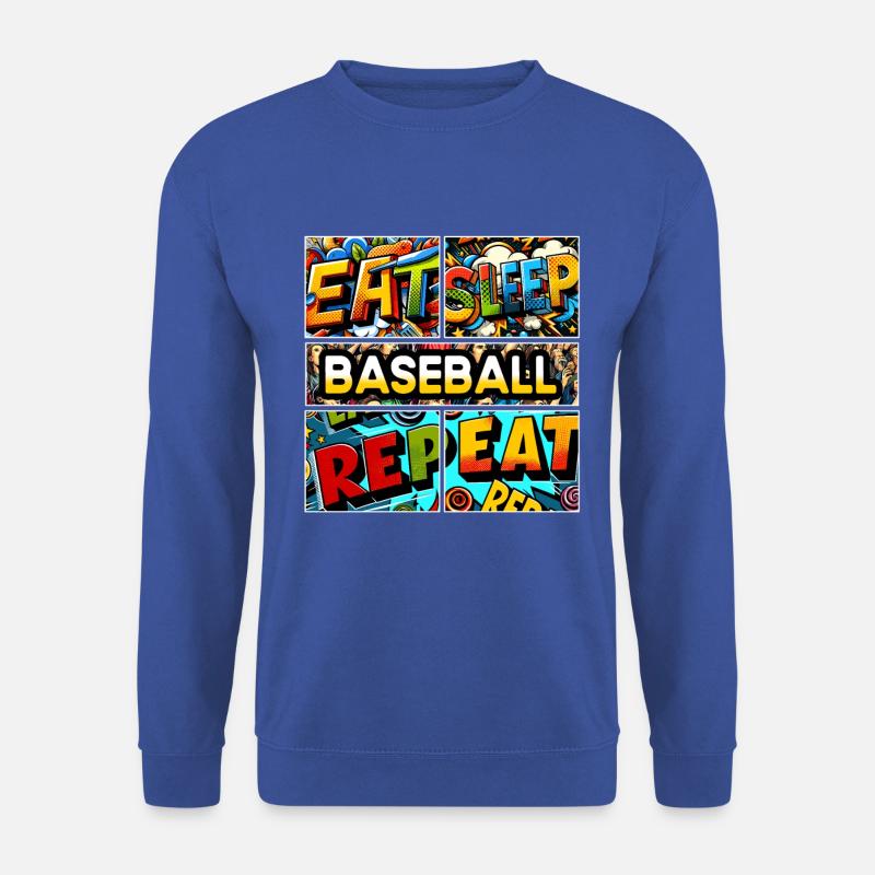 Eat sleep Baseball repeat - Unisex Pullover - Royalblau