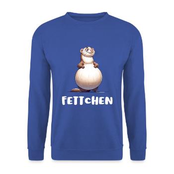 Ferret - Fatty with Big Belly Funny - Unisex Sweatshirt - royal blue - Front - Alina (178cm) & Michal (187cm)