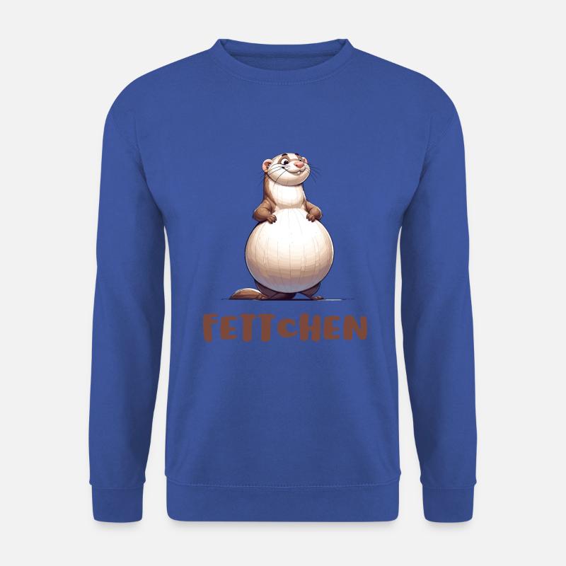 Frettchen - Fettchen mit dicken Bauch Lustig - Unisex Pullover - Royalblau