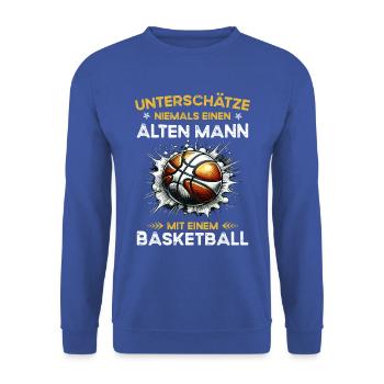 Never underestimate old man with a - Unisex Sweatshirt - royal blue - Front - Alina (178cm) & Michal (187cm)