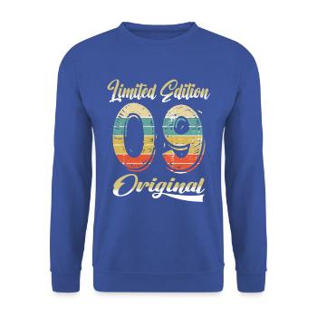 15 ans anniversaire millésime 2009 édition limitée - Sweat-shirt Unisexe - bleu royal - Devant - Alina (178cm) & Michal (187cm)