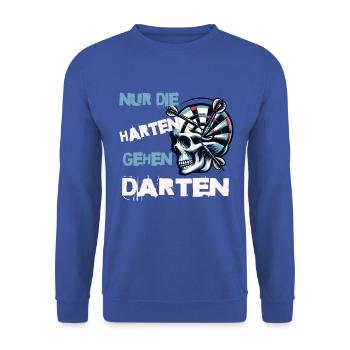 Seuls les plus coriaces vont aux fléchettes - les joueurs de fléchettes - Sweat-shirt Unisexe - bleu royal - Devant - Alina (178cm) & Michal (187cm)