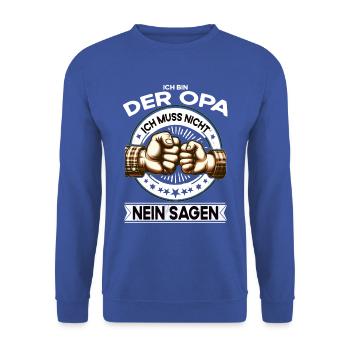 Grand-père n’a pas à dire non grand-père petit-fils - Sweat-shirt Unisexe - bleu royal - Devant - Alina (178cm) & Michal (187cm)