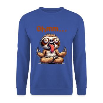 Ohmmm drôle yoga méditation sport - Sweat-shirt Unisexe - bleu royal - Devant - Alina (178cm) & Michal (187cm)