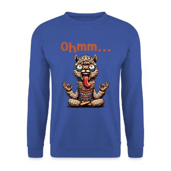 Ohmmm drôle yoga méditation sport - Sweat-shirt Unisexe - bleu royal - Devant - Alina (178cm) & Michal (187cm)
