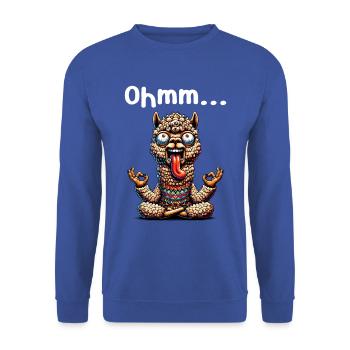 Ohmmm drôle yoga méditation sport - Sweat-shirt Unisexe - bleu royal - Devant - Alina (178cm) & Michal (187cm)