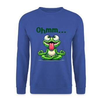 Ohmmm drôle yoga méditation sport - Sweat-shirt Unisexe - bleu royal - Devant - Alina (178cm) & Michal (187cm)