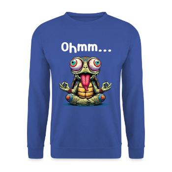 Ohmmm drôle yoga méditation sport - Sweat-shirt Unisexe - bleu royal - Devant - Alina (178cm) & Michal (187cm)