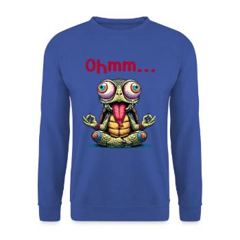 Ohmmm drôle yoga méditation sport - Sweat-shirt Unisexe - bleu royal - Devant - Alina (178cm) & Michal (187cm)