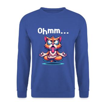 Ohmmm drôle yoga méditation sport - Sweat-shirt Unisexe - bleu royal - Devant - Alina (178cm) & Michal (187cm)