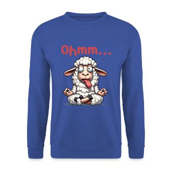 Ohmmm drôle yoga méditation sport - Sweat-shirt Unisexe - bleu royal - Devant - Alina (178cm) & Michal (187cm)