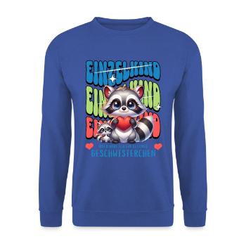 Enfant unique, je vais être une sœur fière - Sweat-shirt Unisexe - bleu royal - Devant - Alina (178cm) & Michal (187cm)