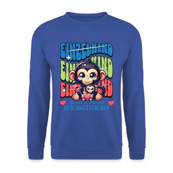 Enfant unique, je vais être une sœur fière - Sweat-shirt Unisexe - bleu royal - Devant - Alina (178cm) & Michal (187cm)