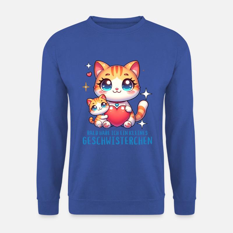 Ich bekomme ein Geschwister Bruder Schwester - Unisex Pullover - Royalblau