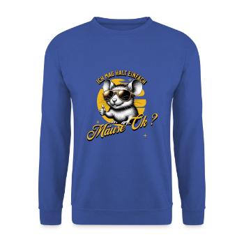 J’aime juste les souris - Sweat-shirt Unisexe - bleu royal - Devant - Alina (178cm) & Michal (187cm)
