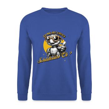 I just like turtles - Unisex Sweatshirt - royal blue - Front - Alina (178cm) & Michal (187cm)