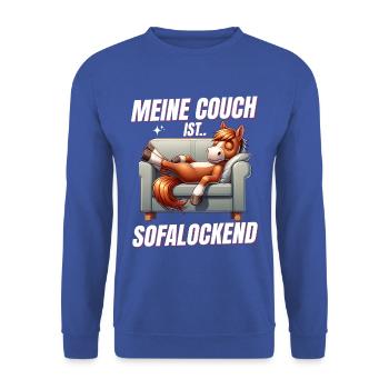 Funny horse to sleep & chill - Unisex Sweatshirt - royal blue - Front - Alina (178cm) & Michal (187cm)