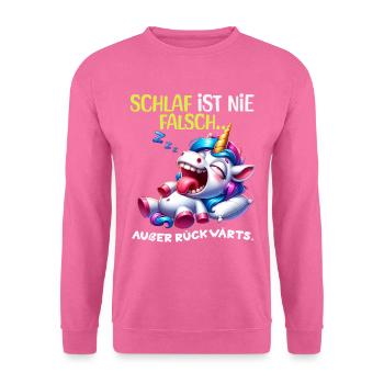 Je suis fatigué Paresseux Drôle Pyjama Matin Grognements - Sweat-shirt Unisexe - rose - Devant