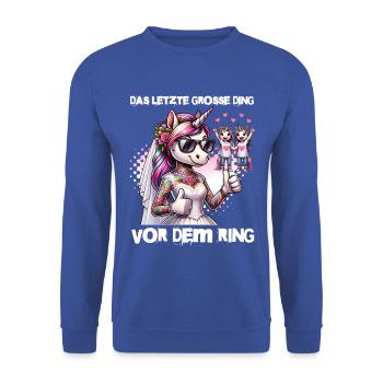 Enterrement de vie de garçon Mariée Enterrement de vie de jeune fille Grondement de femmes - Sweat-shirt Unisexe - bleu royal - Devant - Alina (178cm) & Michal (187cm)
