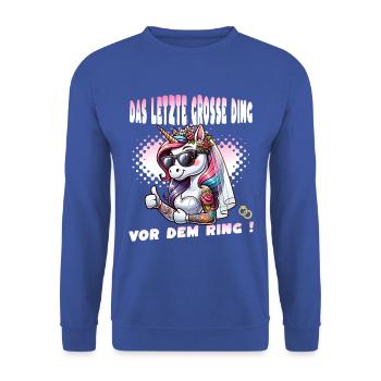 Enterrement de vie de garçon Mariée Enterrement de vie de jeune fille Grondement de femmes - Sweat-shirt Unisexe - bleu royal - Devant - Alina (178cm) & Michal (187cm)