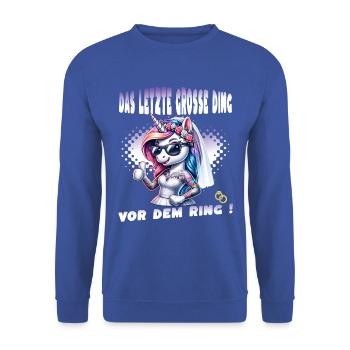 Enterrement de vie de garçon Mariée Enterrement de vie de jeune fille Grondement de femmes - Sweat-shirt Unisexe - bleu royal - Devant - Alina (178cm) & Michal (187cm)