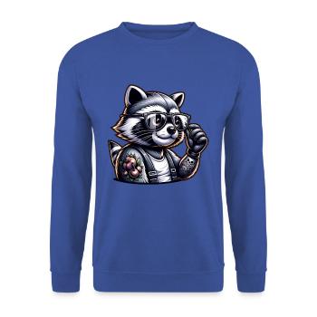 I hate people - What's wrong with you - Unisex Sweatshirt - royal blue - Front - Alina (178cm) & Michal (187cm)