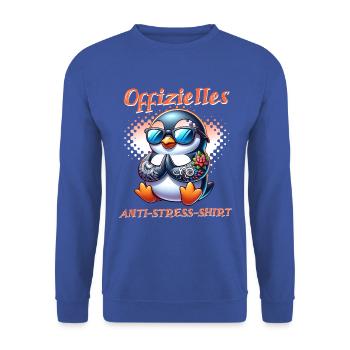 Méditation & Yoga Officiel Anti Stress - Sweat-shirt Unisexe - bleu royal - Devant - Alina (178cm) & Michal (187cm)