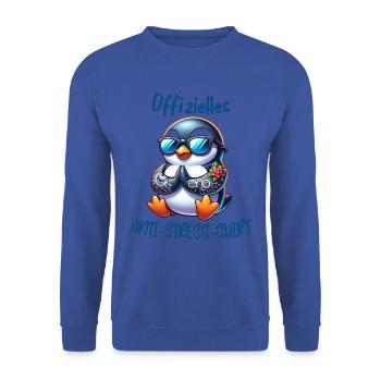 Méditation & Yoga Officiel Anti Stress - Sweat-shirt Unisexe - bleu royal - Devant - Alina (178cm) & Michal (187cm)