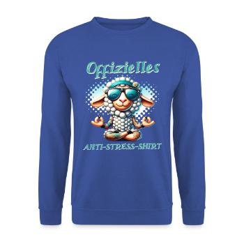 Meditate & Yoga Official Anti Stress - Unisex Sweatshirt - royal blue - Front - Alina (178cm) & Michal (187cm)