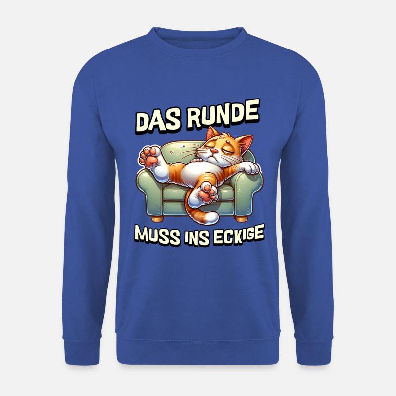 Bin Müde somit muss das runde ins Eckige Schlafen - Unisex Pullover - Royalblau