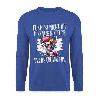 Punk Rock - I'm old but punk is not dead - Unisex Sweatshirt - royal blue - Front - Alina (178cm) & Michal (187cm)