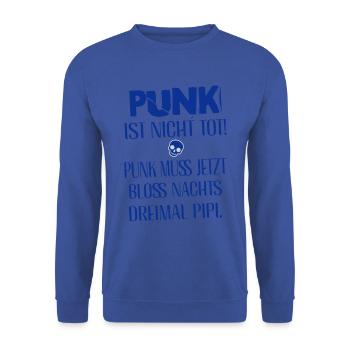 Punk Rock - I'm old but punk is not dead - Unisex Sweatshirt - royal blue - Front - Alina (178cm) & Michal (187cm)