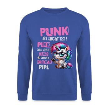 Punk Rock - I'm old but punk is not dead - Unisex Sweatshirt - royal blue - Front - Alina (178cm) & Michal (187cm)
