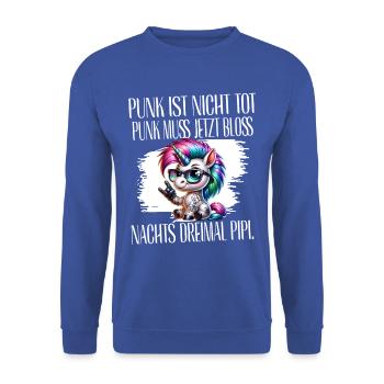 Punk Rock - I'm old but punk is not dead - Unisex Sweatshirt - royal blue - Front - Alina (178cm) & Michal (187cm)