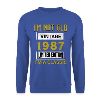 Birthday 38 years old I'm not old I ́m classic - Unisex Sweatshirt - royal blue - Front - Alina (178cm) & Michal (187cm)