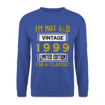 Birthday 26 years old I'm not old I ́m classic - Unisex Sweatshirt - royal blue - Front - Alina (178cm) & Michal (187cm)