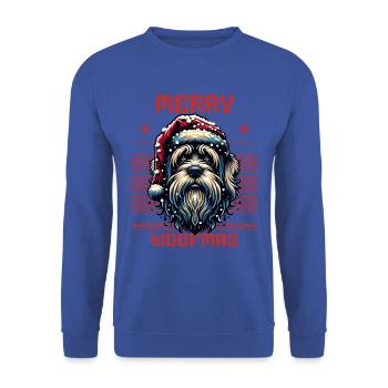 Père Noël Chien Noël Hommes et femmes - Sweat-shirt Unisexe - bleu royal - Devant - Alina (178cm) & Michal (187cm)