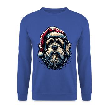 Père Noël Chien Noël Hommes et femmes - Sweat-shirt Unisexe - bleu royal - Devant - Alina (178cm) & Michal (187cm)