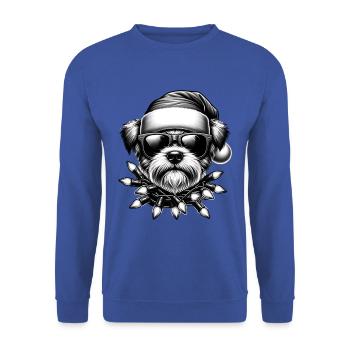 Père Noël Chien Noël Hommes et femmes - Sweat-shirt Unisexe - bleu royal - Devant - Alina (178cm) & Michal (187cm)