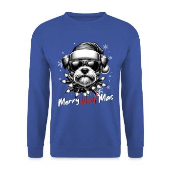 Père Noël Chien Noël Hommes et femmes - Sweat-shirt Unisexe - bleu royal - Devant - Alina (178cm) & Michal (187cm)