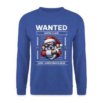 Père Noël Chien Noël Hommes et femmes - Sweat-shirt Unisexe - bleu royal - Devant - Alina (178cm) & Michal (187cm)