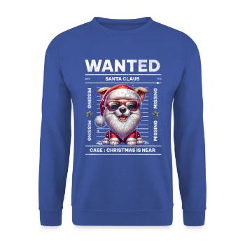 Père Noël Chien Noël Hommes et femmes - Sweat-shirt Unisexe - bleu royal - Devant - Alina (178cm) & Michal (187cm)