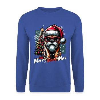 Père Noël Chien Noël Hommes et femmes - Sweat-shirt Unisexe - bleu royal - Devant - Alina (178cm) & Michal (187cm)